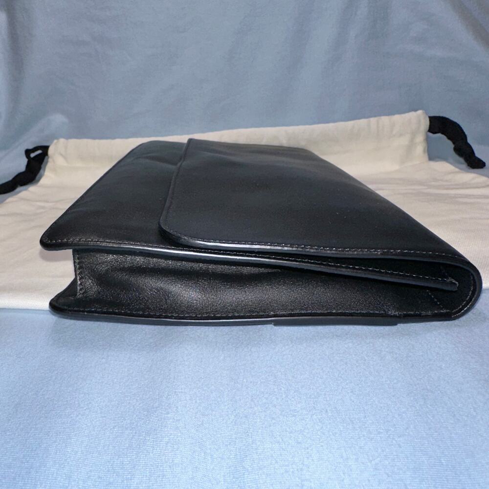 VINCE. black and white leather cutout clutch purse - Picture 10 of 12